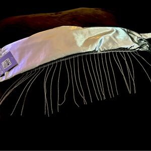 NWT Claire's long silver gloves with metal fringe!!!